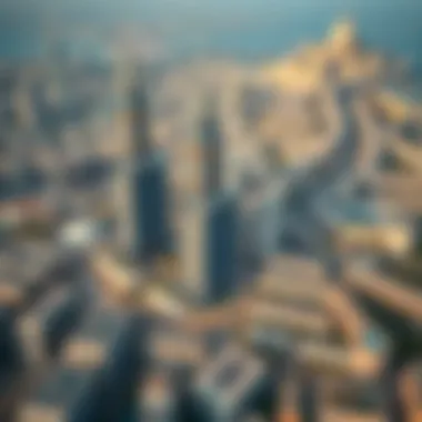 Aerial View of Emaar Towers and Surroundings Aerial view of Emaar Towers and surroundings