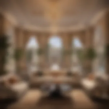 Luxurious Lounge Area at Emirates Garden Resort Elegant lounge area within the resort, illustrating comfort and luxury