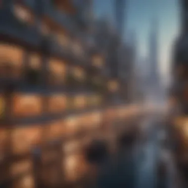 Dynamic Property Market Environment A bustling market scene reflecting the dynamic property market of Dubai