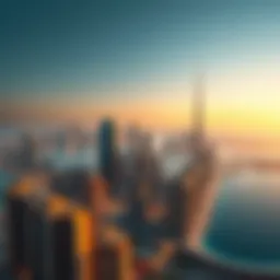 Aerial view of Dubai skyline showcasing luxury properties