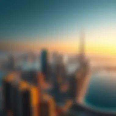 Aerial view of Dubai skyline showcasing luxury properties