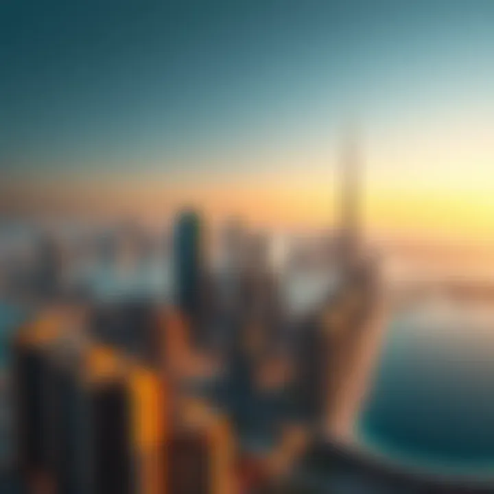 Aerial view of Dubai skyline showcasing luxury properties