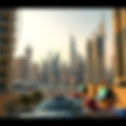 Skyline of Dubai showcasing luxury properties