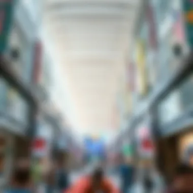 Interior of a Budget-Friendly Mall Interior view of a budget-friendly mall