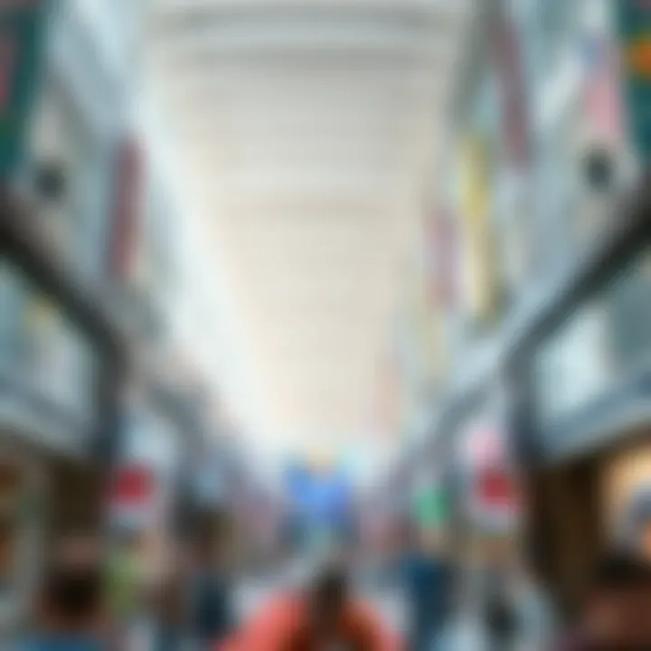 Interior of a Budget-Friendly Mall Interior view of a budget-friendly mall