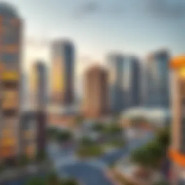 Business District in Al Barsha TECOM Business district in Al Barsha TECOM featuring office buildings and corporate spaces.