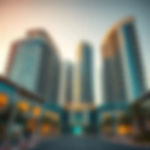 Stunning view of Al Garhoud Complex showcasing modern architecture