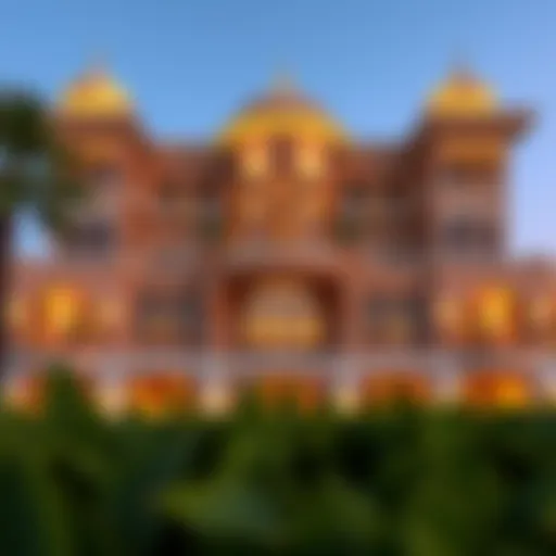 Architectural Elegance of Al Gurm Resort Stunning architectural view of Al Gurm Resort