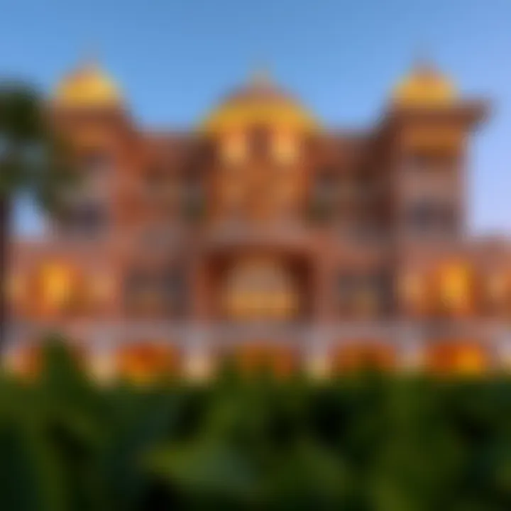 Architectural Elegance of Al Gurm Resort Stunning architectural view of Al Gurm Resort