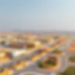 Panoramic view of Al Jurf Industrial Area showcasing its expansive infrastructure