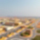 Panoramic View of Al Jurf Industrial Area Panoramic view of Al Jurf Industrial Area showcasing its expansive infrastructure