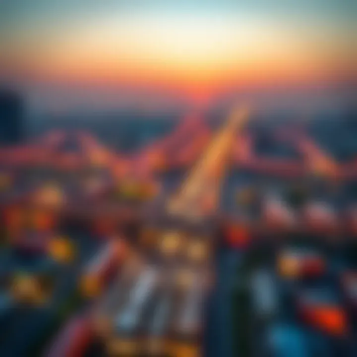 Strategic Transportation Links in Al Jurf Aerial shot highlighting strategic transportation links in Al Jurf