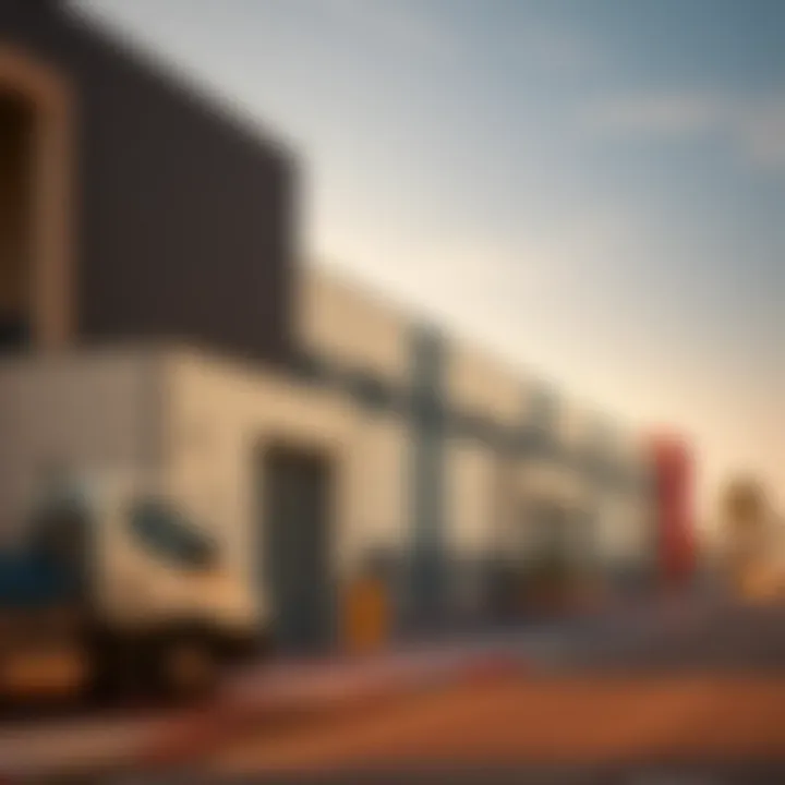 Modern Warehouses in Al Jurf Modern warehouses and industrial facilities within Al Jurf