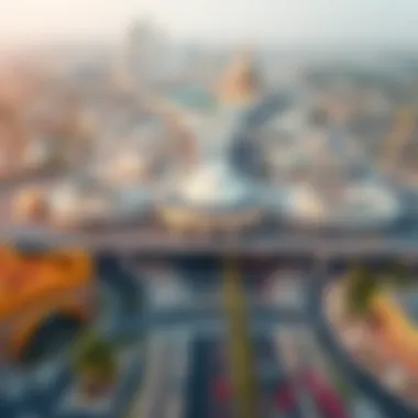 Aerial view of Al Nahda Terminus showcasing transportation links