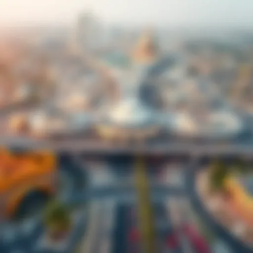 Aerial view of Al Nahda Terminus showcasing transportation links