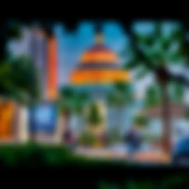 Vibrant community spaces surrounding Al Nahda Terminus