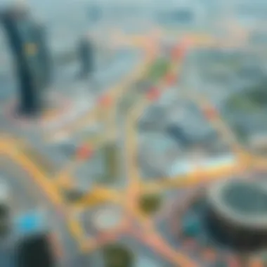 Map highlighting connectivity of Al Nahda Terminus within Dubai