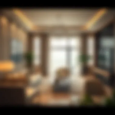 Luxurious living room interior in Al Narah Apartments