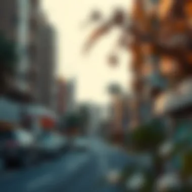 Neighborhood surrounding Al Narah Apartments highlighting local attractions