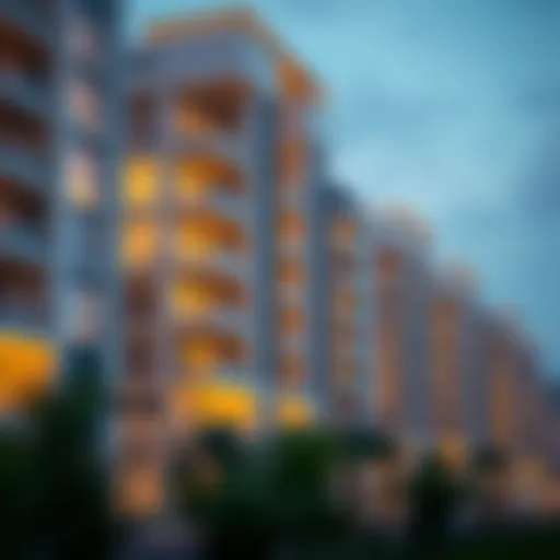 Modern Architecture of Al Narah Apartments Stunning view of Al Narah Apartments showcasing modern architecture