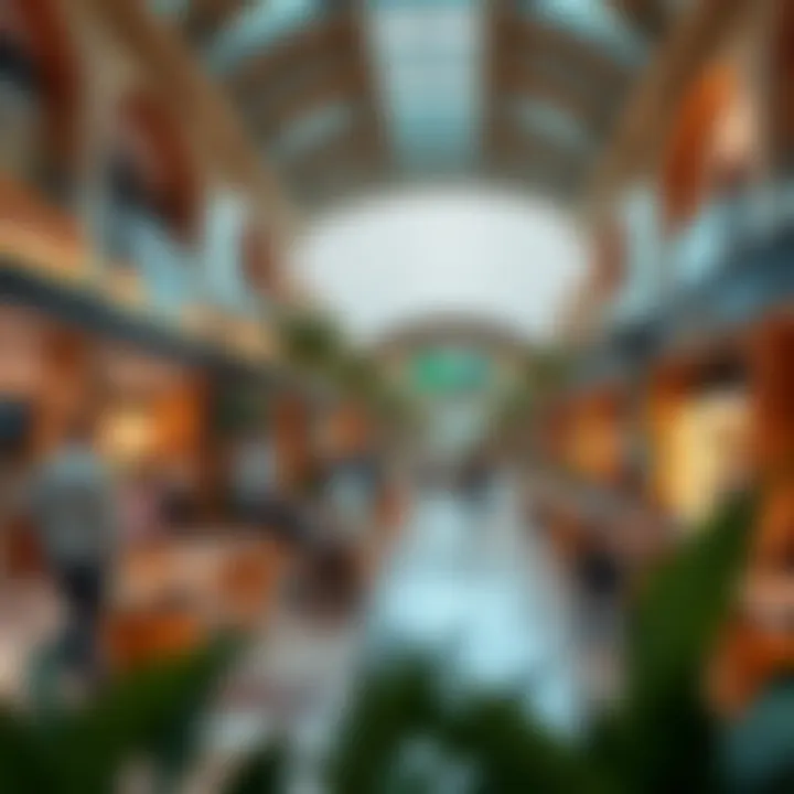 Amenities and leisure spaces available for visitors at the mall