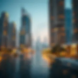 Stunning waterfront view of Amalfi Dubai showcasing luxury living