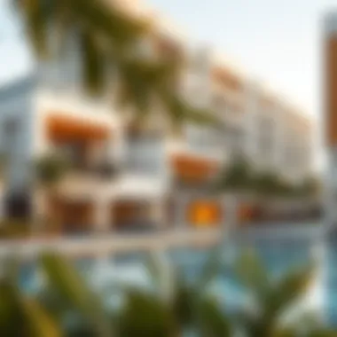 Modern Amenities in Amwaj Modern amenities available in Amwaj, including pools and parks.