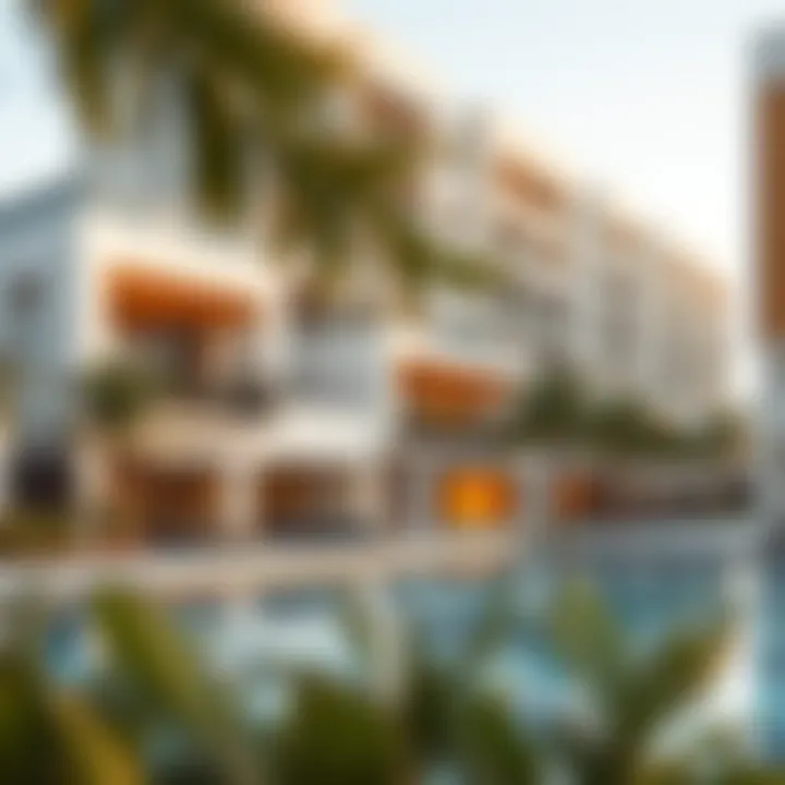 Modern Amenities in Amwaj Modern amenities available in Amwaj, including pools and parks.