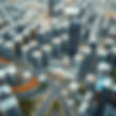 Aerial view of urban planning in UAE showcasing integrated city designs
