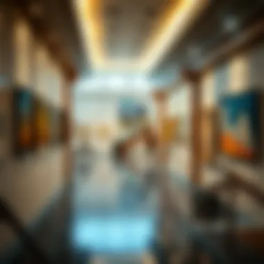 Gallery Space at Tamani Arts Building Interior gallery space filled with contemporary artwork