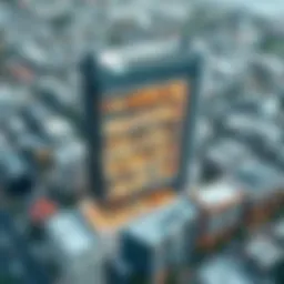 Stunning aerial view of Art XVIII Tower showcasing its modern architecture