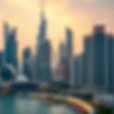 Dubai Skyline: A Modern Architectural Marvel Stunning skyline view of Dubai showcasing modern architecture