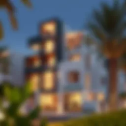 Modern residential facade of Azizi Montrell showcasing architectural elegance