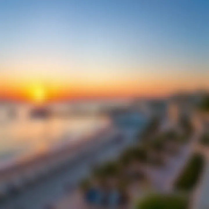 Stunning view of Barasti Beach at sunset