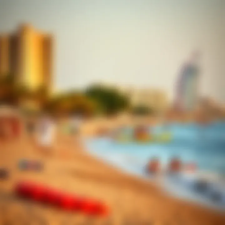 Vibrant beach life and activities at Barasti