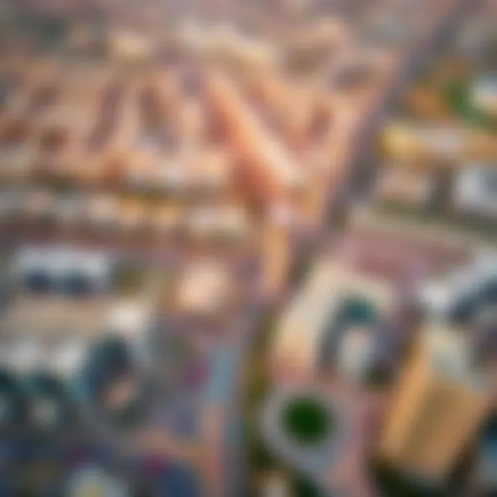 Infrastructure Developments in Barsha South 3 Aerial shot of ongoing infrastructure developments in Barsha South 3