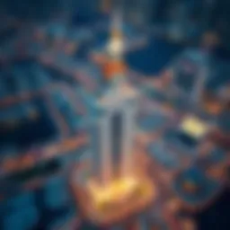 Aerial view of C1 Tower Al Bateen showcasing its stunning architectural design