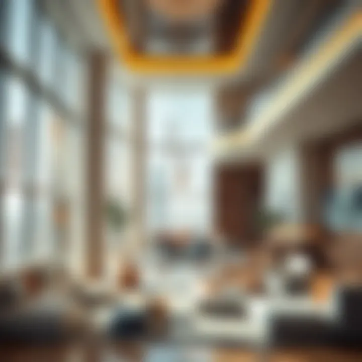 Luxurious Interiors of C1 Tower Interior view of C1 Tower Al Bateen's modern amenities and luxurious spaces