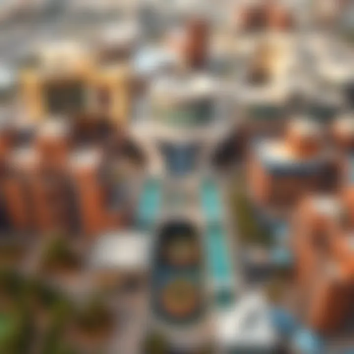 Aerial View of Canal Walk's Intricate Design An aerial view of Canal Walk highlighting its intricate design and connectivity to surrounding areas