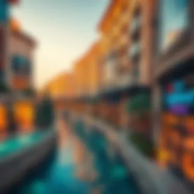 Breathtaking View of Canal Walk Dubai A breathtaking view of Canal Walk Dubai showcasing its modern architecture and vibrant atmosphere