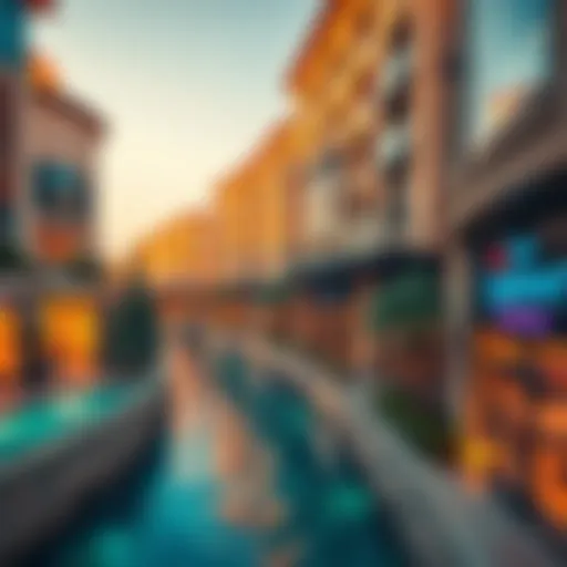 Breathtaking View of Canal Walk Dubai A breathtaking view of Canal Walk Dubai showcasing its modern architecture and vibrant atmosphere