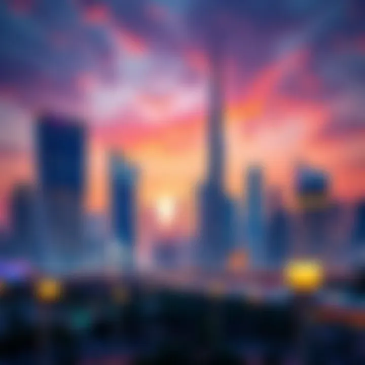 A vibrant skyline of Dubai highlighting Central Tecom's strategic location