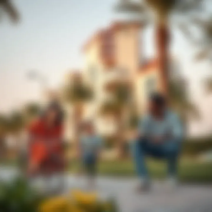 Family Life in Affordable Dubai Communities A family enjoying their time in a budget-friendly community park in Dubai