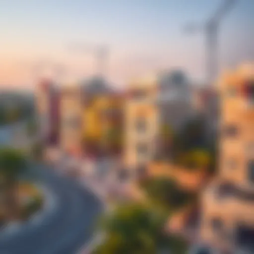 Exploring Affordable Neighborhoods in Dubai A panoramic view of a vibrant Dubai neighborhood showcasing affordable housing options