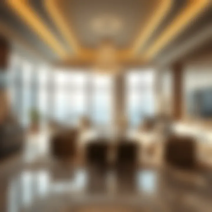 Luxurious interiors of a penthouse in Churchill Residence