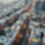 Aerial view of فلج هزاع showcasing its urban development