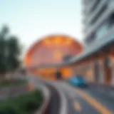 Architectural view of Creek Metro Station showcasing its modern design