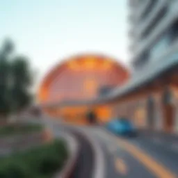 Architectural view of Creek Metro Station showcasing its modern design