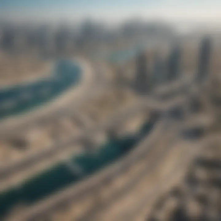 Infrastructure elements within Dubai Maritime City