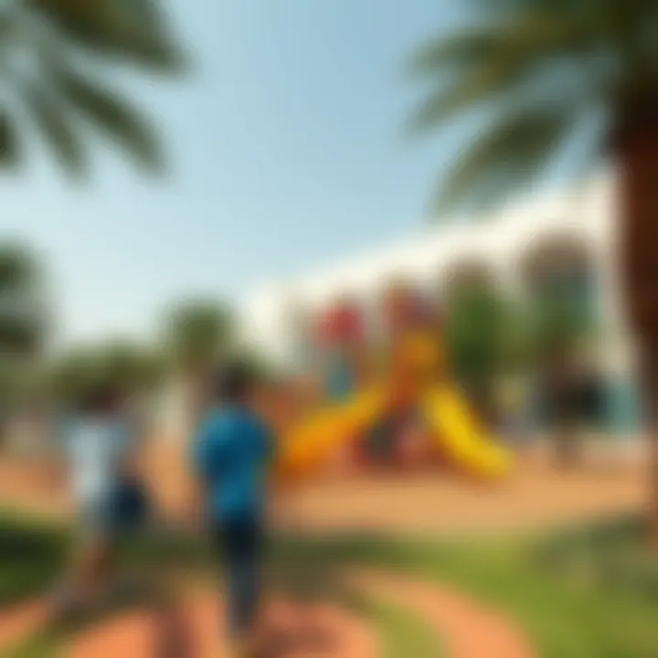 Promoting Outdoor Activities in Rashidiya Schools A vibrant playground area promoting outdoor activities for children